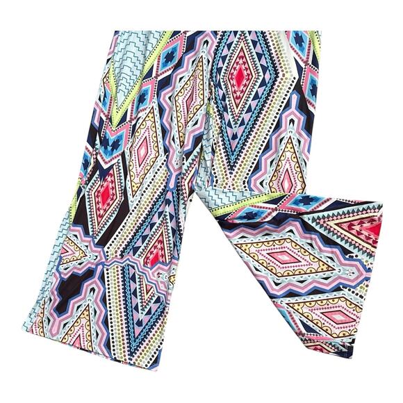 AROLINA Womens Size XXL Pull On Tribal Aztec Boho Wide Leg Pants 31" Inseam - Picture 5 of 6